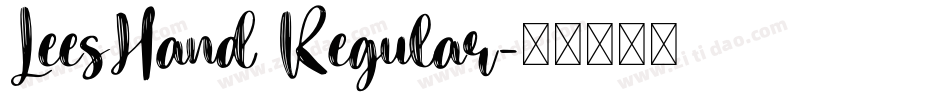LeesHand Regular字体转换